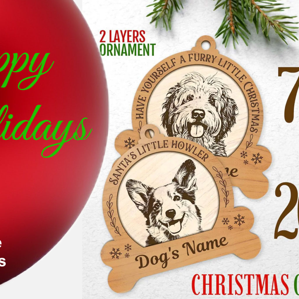 Personalized Dog Christmas Tree Ornament